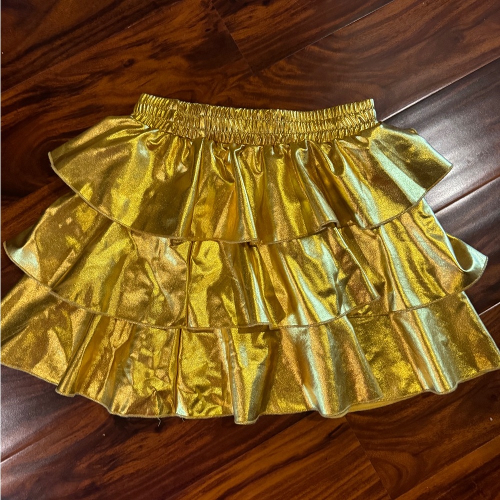 Girl’s Gold Ruffled Skirt